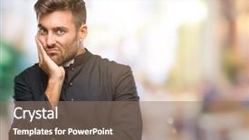  Presentation with palm sunday christian catholic - Amazing PPT theme having man over isolated background thinking backdrop and a  colored foreground