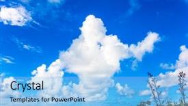  Presentation with lonely man new zealand tourists - PPT theme featuring man over the ocean sunset background and a light blue colored foreground