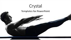  Presentation with pilates - Amazing slides having man pilates exercises fitness isolated backdrop and a white colored foreground