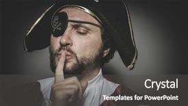  Presentation with pirate - Amazing slides having old hat with funny backdrop and a dark gray colored foreground