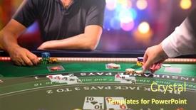  Presentation with blackjack - Amazing PPT layouts having man-playing-blackjack backdrop and a tawny brown colored foreground