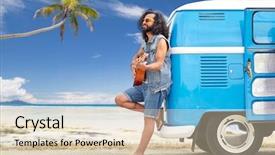  Presentation with music singing - Amazing presentation design having man playing guitar and sing backdrop and a lemonade colored foreground