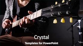  Presentation with dark room for interrogation - Amazing PPT theme having man playing guitar in dark backdrop and a  colored foreground