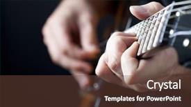  Presentation with guitar - Colorful slide set enhanced with man playing guitar backdrop and a tawny brown colored foreground