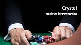  Presentation with arabic music arab man playing - Cool new PPT theme with man playing poker backdrop and a black colored foreground