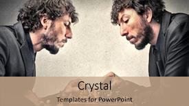  Presentation with chess - Colorful PPT layouts enhanced with same work - man plays chess against himself backdrop and a coral colored foreground