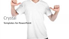  Presentation with blank - Theme enhanced with man-pointing-at-blank-t background and a white colored foreground