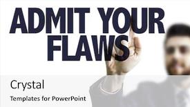  Presentation with flaws - Beautiful slide set featuring man pointing the text admit backdrop and a white colored foreground