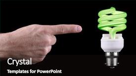  Presentation with energy - Slides featuring man pointing to energy efficient background and a black colored foreground