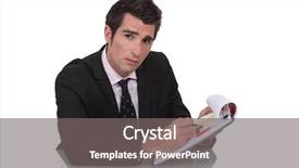  Presentation with survey results - Amazing slide deck having man-pointing-to-the-disappointing backdrop and a gray colored foreground