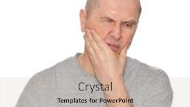  Presentation with spider man - Colorful presentation theme enhanced with man portrait frown toothache isolated studio on white background backdrop and a soft green colored foreground