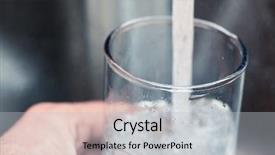  Presentation with water faucet - Cool new presentation with man pouring a glass backdrop and a light gray colored foreground