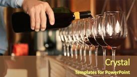  Presentation with wine - Amazing slides having man pouring red wine backdrop and a tawny brown colored foreground