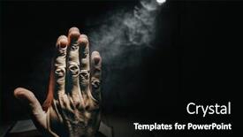  Presentation with prayer - Slide set consisting of man-prayer-in-the-dark background and a black colored foreground