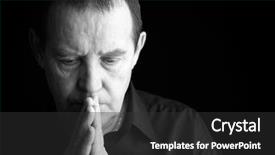  Presentation with thoughts - Presentation theme with man praying or deep background and a dark gray colored foreground