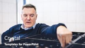  Presentation with craft beer - Slide deck with man-preparing-craft-beer background and a  colored foreground