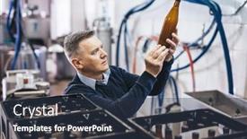  Presentation with craft beer - Presentation theme with man-preparing-craft-beer background and a  colored foreground