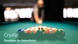  Presentation with spheres - Theme consisting of man-preparing-to-break-spheres background and a ocean colored foreground