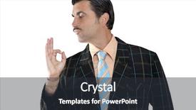  Presentation with man in suit and tie - Cool new PPT theme with man profile view with tacky backdrop and a tawny brown colored foreground