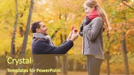  Presentation with family and home love concept - Slides featuring man proposed - love family autumn and people background and a tawny brown colored foreground