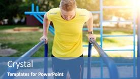  Presentation with parallel - Beautiful PPT layouts featuring man-pulling-up-on-parallel backdrop and a teal colored foreground