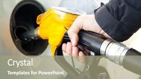  Presentation with diesel - Cool new presentation with oil petrol station - man pumping diesel backdrop and a mint green colored foreground