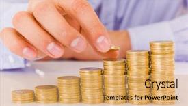  Presentation with money - Colorful presentation design enhanced with close up thai temple roof background and texture backdrop and a light blue colored foreground