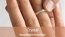  Presentation with diamond - Colorful slide deck enhanced with husband wife holding hands - man putting diamond ring backdrop and a coral colored foreground