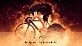  Presentation with racing - PPT layouts featuring man-racing-cyclist-in-motion background and a yellow colored foreground