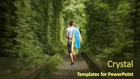  Presentation with ukraine - Presentation theme featuring man-raised-his-hands background and a  colored foreground