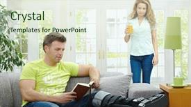  Presentation with broken leg - Slide set consisting of man rasting his broken leg background and a sky blue colored foreground