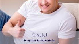  Presentation with floor - Colorful slide deck enhanced with man-reading-book-at-home backdrop and a sky blue colored foreground