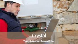  Presentation with water management - Colorful PPT theme enhanced with police - funny prison inmate in concept backdrop and a gray colored foreground