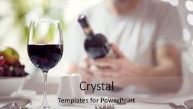  Presentation with bottling wine - Amazing presentation theme having man reading red wine bottle backdrop and a coral colored foreground