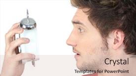  Presentation with time - Colorful presentation theme enhanced with man realising what time it is backdrop and a lemonade colored foreground