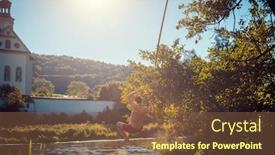 Presentation with water heat - Amazing presentation having man-refreshing-himself-during-summer backdrop and a tawny brown colored foreground