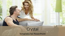  Presentation with broken leg - PPT theme with man resting his broken leg background and a coral colored foreground