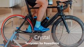  Presentation with simulation - Presentation enhanced with man-riding-a-triathlon-bike background and a gray colored foreground