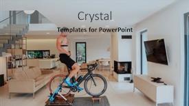  Presentation with simulation - Slide deck consisting of man-riding-a-triathlon-bike background and a light gray colored foreground