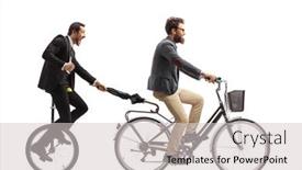  Presentation with umbrella - Cool new presentation with man-riding-a-unicycle backdrop and a light gray colored foreground
