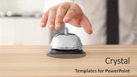  Presentation with bell service - Colorful theme enhanced with man ringing in service bell backdrop and a coral colored foreground