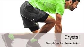  Presentation with trail running runner - PPT layouts having man runner running jogging jogger background and a  colored foreground