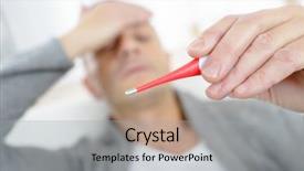  Presentation with fever - Cool new slide deck with man running a fever backdrop and a light gray colored foreground