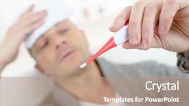  Presentation with fever - Slide set featuring man running a fever background and a coral colored foreground