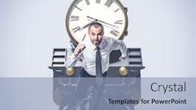  Presentation with running tracks - Presentation having man-running-on-the-tracks background and a light blue colored foreground