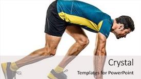  Presentation with trail running runner - Presentation consisting of man running runner jogging jogger background and a lemonade colored foreground