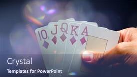  Presentation with winning - Slide set with man-s-hand-holding background and a ocean colored foreground