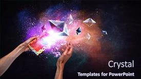  Presentation with hands holding - Slide deck enhanced with man-s-hands-holding background and a wine colored foreground