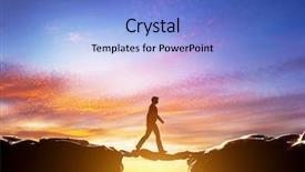  Presentation with walking - Cool new presentation with man serving as a bridge backdrop and a light blue colored foreground