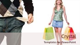  Presentation with bag - Slides having man showing empty pocket background and a lemonade colored foreground